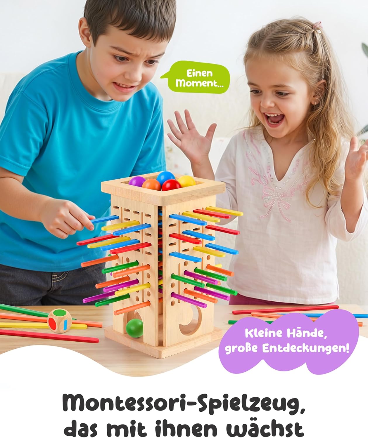 Montessori Toy Wooden Board Game from 3 Years – Bild 5