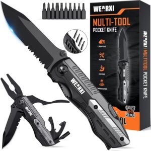 WEARXI Gifts for Men, Multitool Pocket Knife, Men’s Gifts