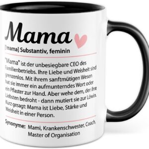 Mum Mug Definition Mother's Day Gift Idea Lexicon Humour Mother's Day Gift Coffee Mug Funny Mother's Day Mum Dictionary (White/Black)