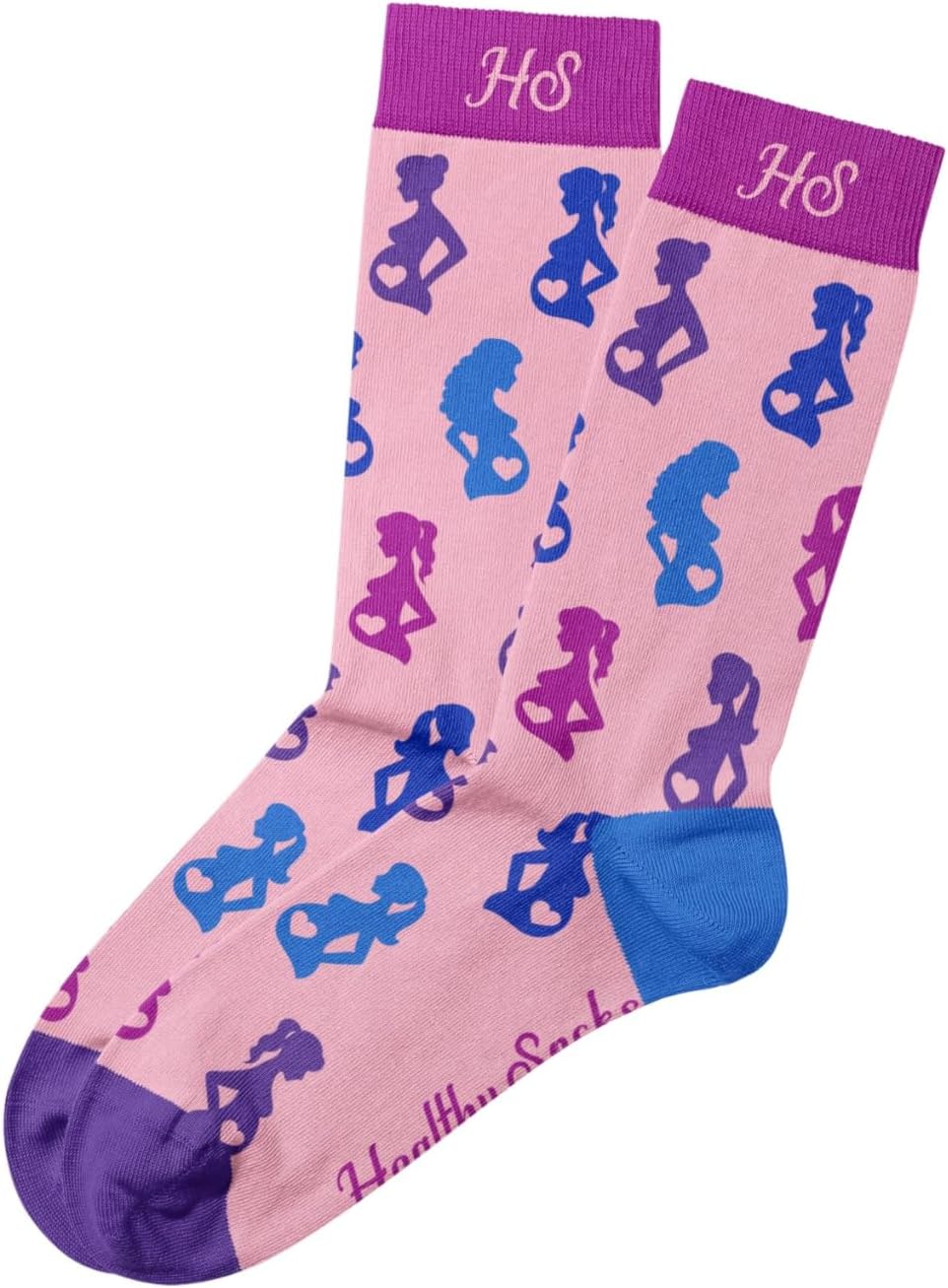 Gravida Schwangerschaft Motivsocken – Geschenk für Hebamme, Schwangere, werdenden Papa & OB Krankenschwester | Babyparty & Geburt Geschenkidee | Bunte Baumwollsocken Damen Gr. 41-46 – Bild 2