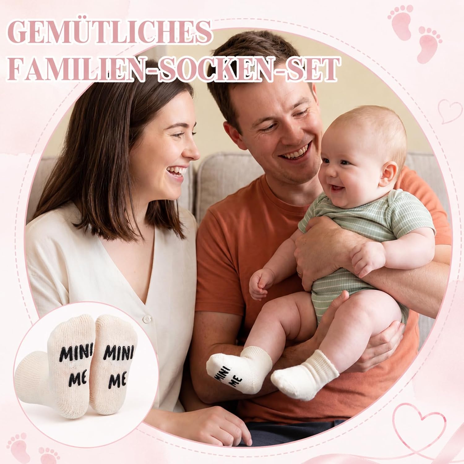 Jadive 3 Family Socks Expectant Parents Gift Mum Dad Baby for Birth Newborn New Pregnant Women – Bild 7