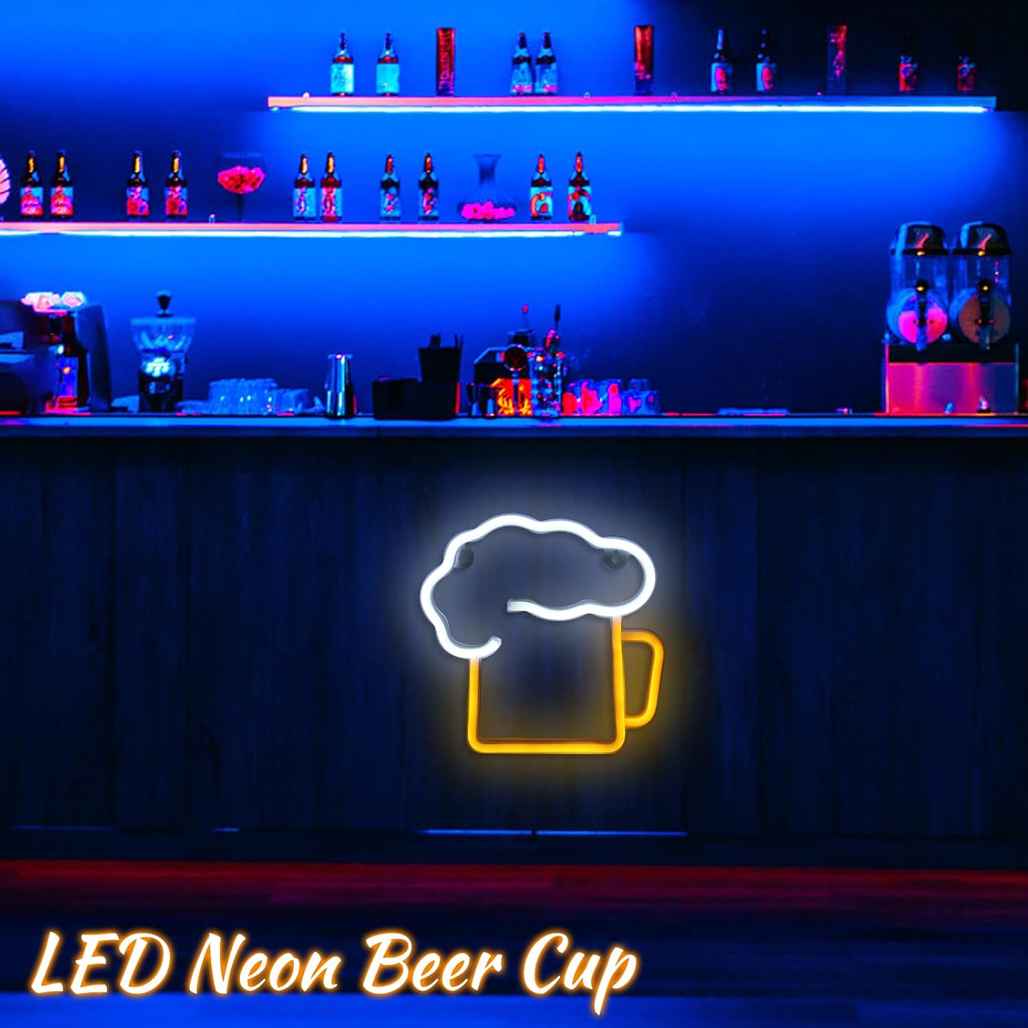 LED Neon Sign Beer, LED Neon Light Sign Light, LED Sign Beer Battery or USB Powered, Personalised Neon Sign for Bar Accessories, Clubs, Nightclub, Restaurants, Festival, Party Sign – Bild 6