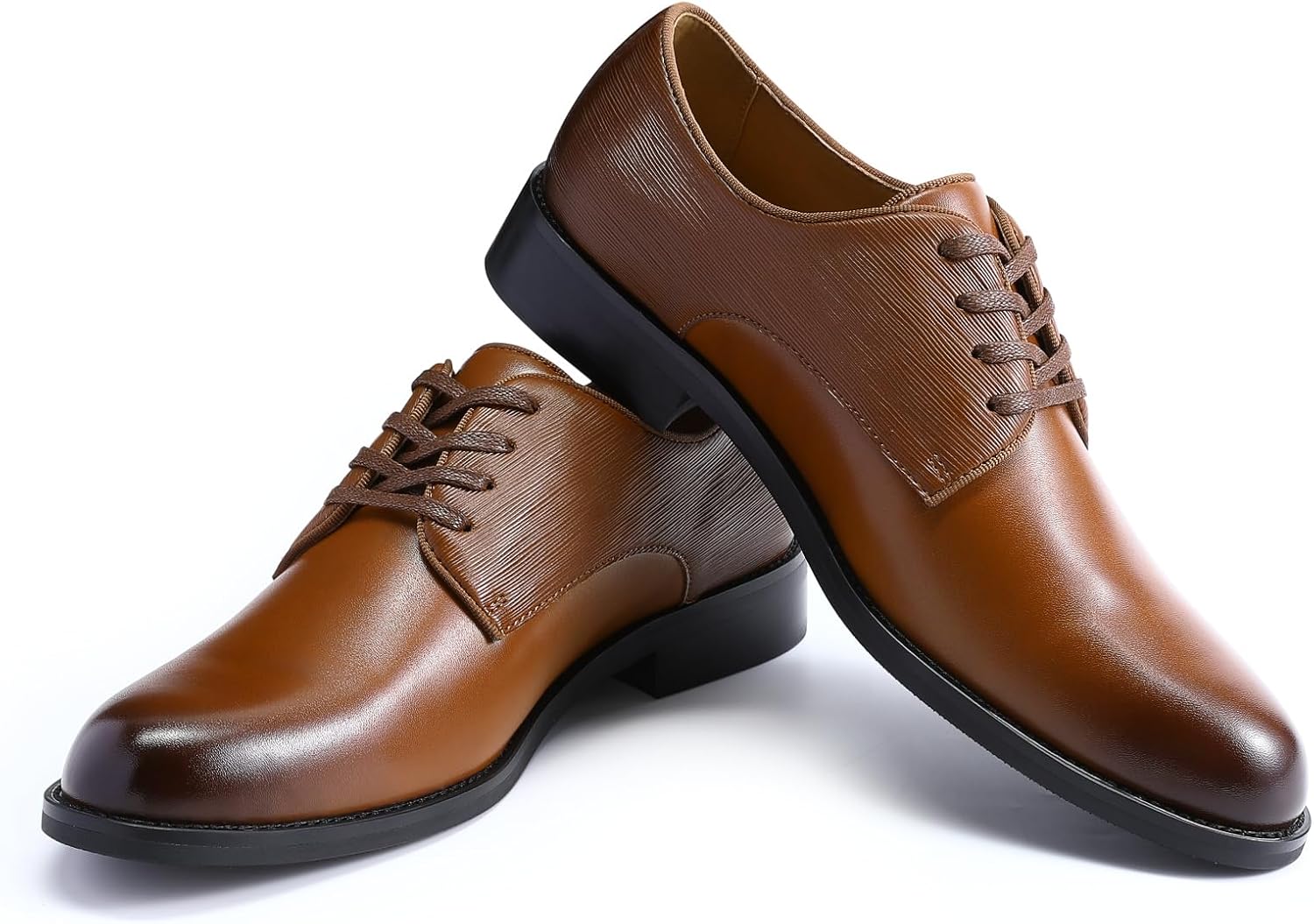 Allthemen Men's Dress Shoes Modern Lace-Up Leather Business Shoes Derby Lace Leather Shoes – Bild 2