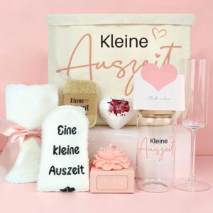 Small Time Out Gift Basket, Gifts for Women, Wellness Gift, Relaxation Gift Idea, Inspirational Gift Girlfriend for Mum, Sister, Best Friend, Birthday, Mother's Day, Christmas Day