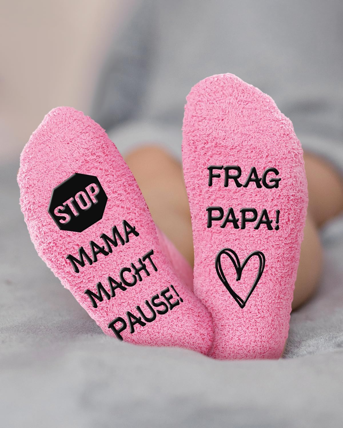 Socks Gift Mum 38-41 Non-Slip Cotton Funny Socks Women Mama Makes Break! Frag Papa! Gift for Women for Valentine's Day, Mother's Day – Bild 6