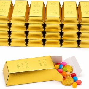 xolear 24 Stück Gefälschte Goldbarren Süßigkeiten Boxen Wiederverwendbar