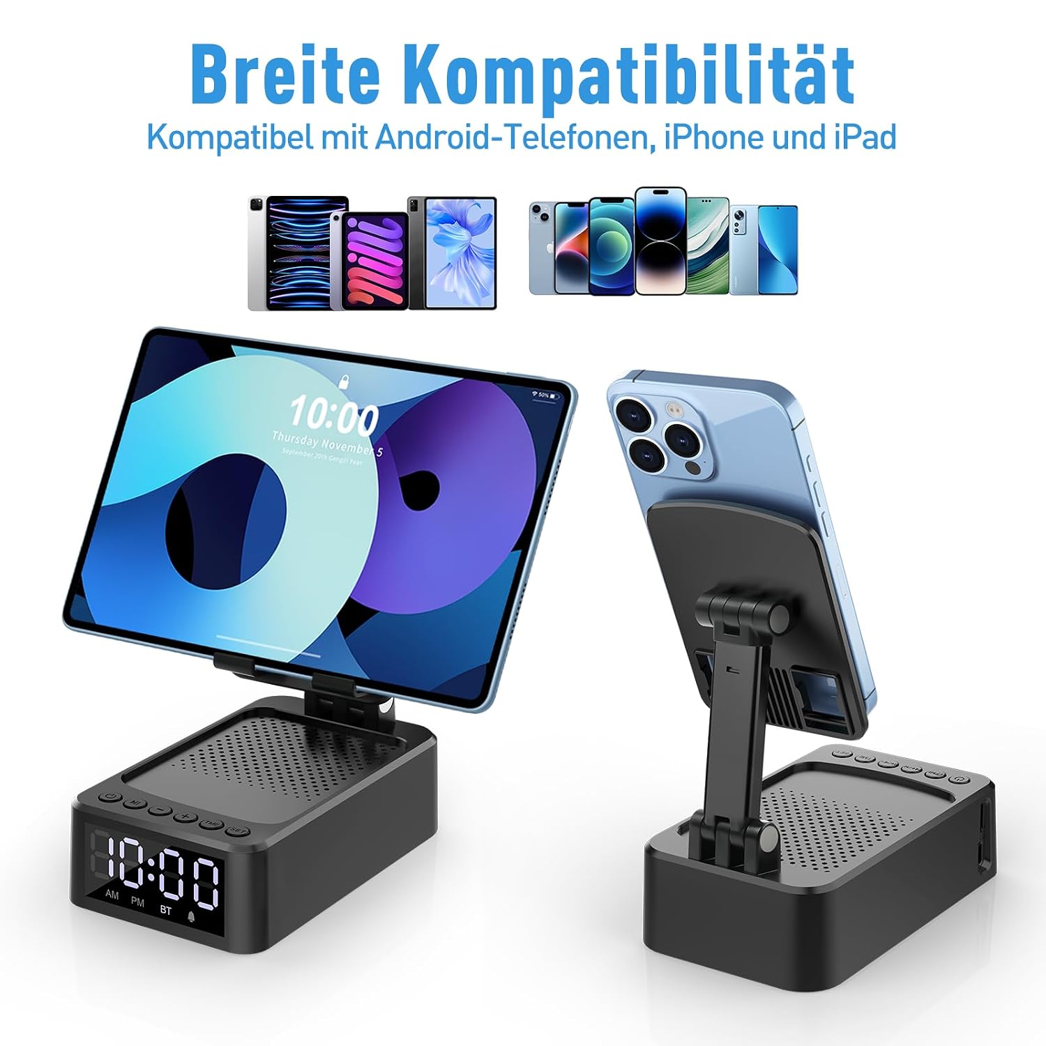 ZOOI Gifts for Men, 3-in-1 Bluetooth Speaker with Mobile Phone Stand – Bild 5