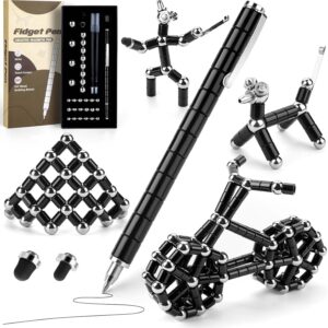 Tigerhu Fidget Pen, Magnetischer Kugelschreiber, Magnet Stift, Lustig Multifunktions Magnetstift, Stressabbau Druckkugelschreiber für Männer, Frauen, Kinder, Vatertagsgeschenk