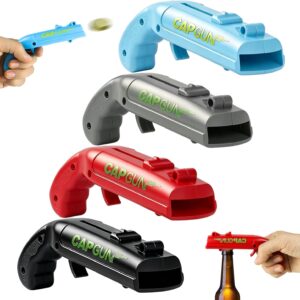 Pack of 4 Cap Gun Bottle Opener Gun, Funny Beer Opener