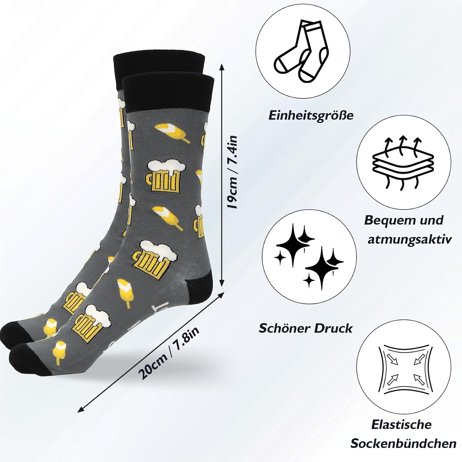 Bier Geschenke für Männer Vatertagsgeschenk Oktoberfest Weihnachtsgeschenke Geburtstagsgeschenk Lustige Socken – Bild 4
