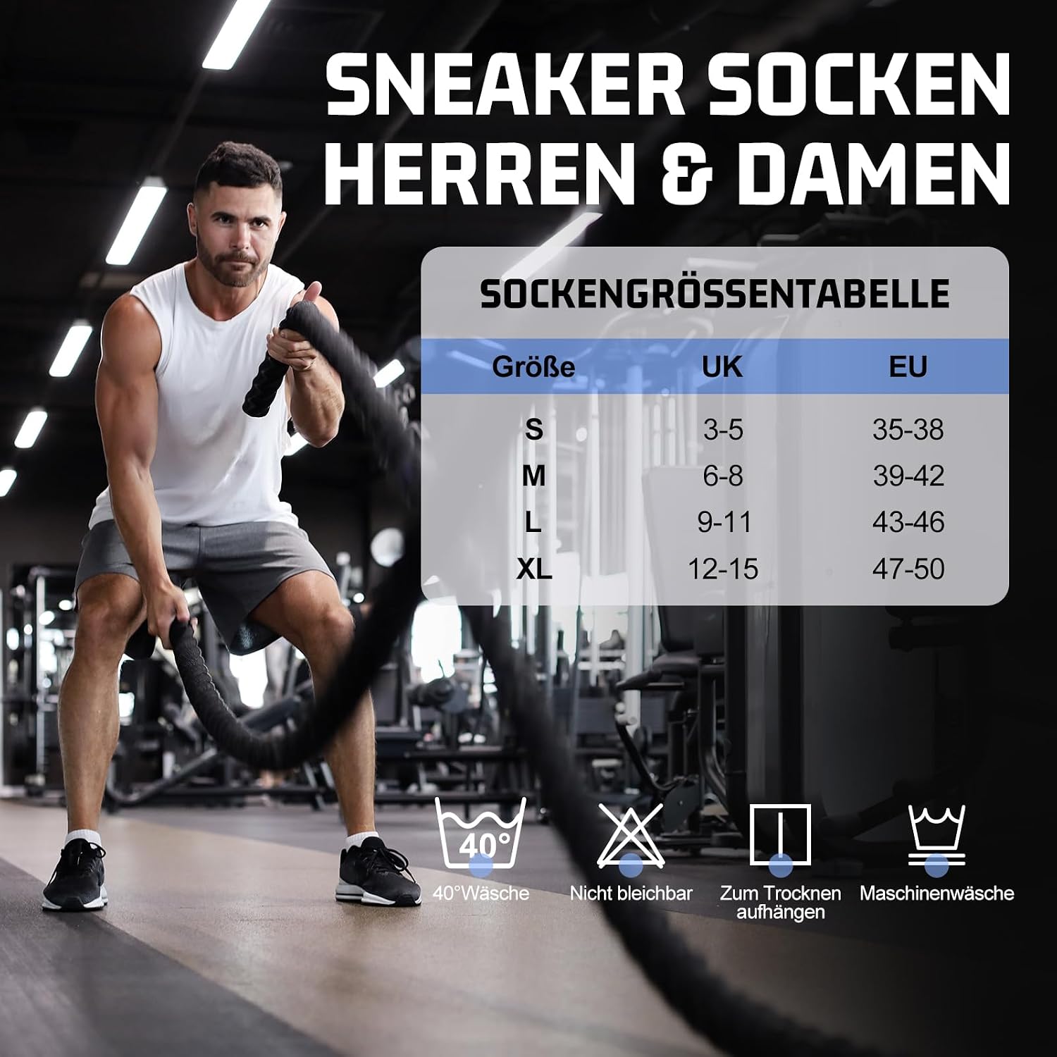 Sneaker Socks Men Women 10/20 Pairs - Breathable Sports Socks – Bild 8