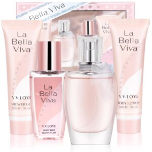 Gift Set Women, Gift Care Set Women, Christmas Gifts, Birthday Gifts, Gift Ideas for Mothers, Girlfriends, Colleagues, Beauty Set with Body Lotion, Perfume, Shower Gel