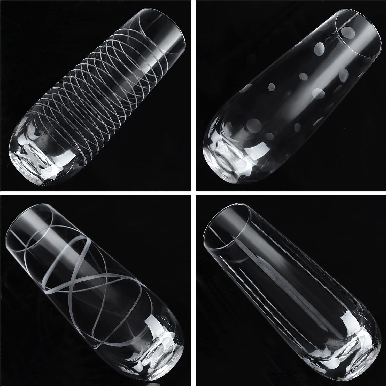 Joeyan 290 ml Champagne Glasses without Stem, Set of 4, Crystal Champagne – Bild 3
