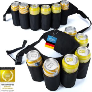 GOODS+GADGETS® Beer Belt for 6 Cans, Robust Beer Holster & Party Strap