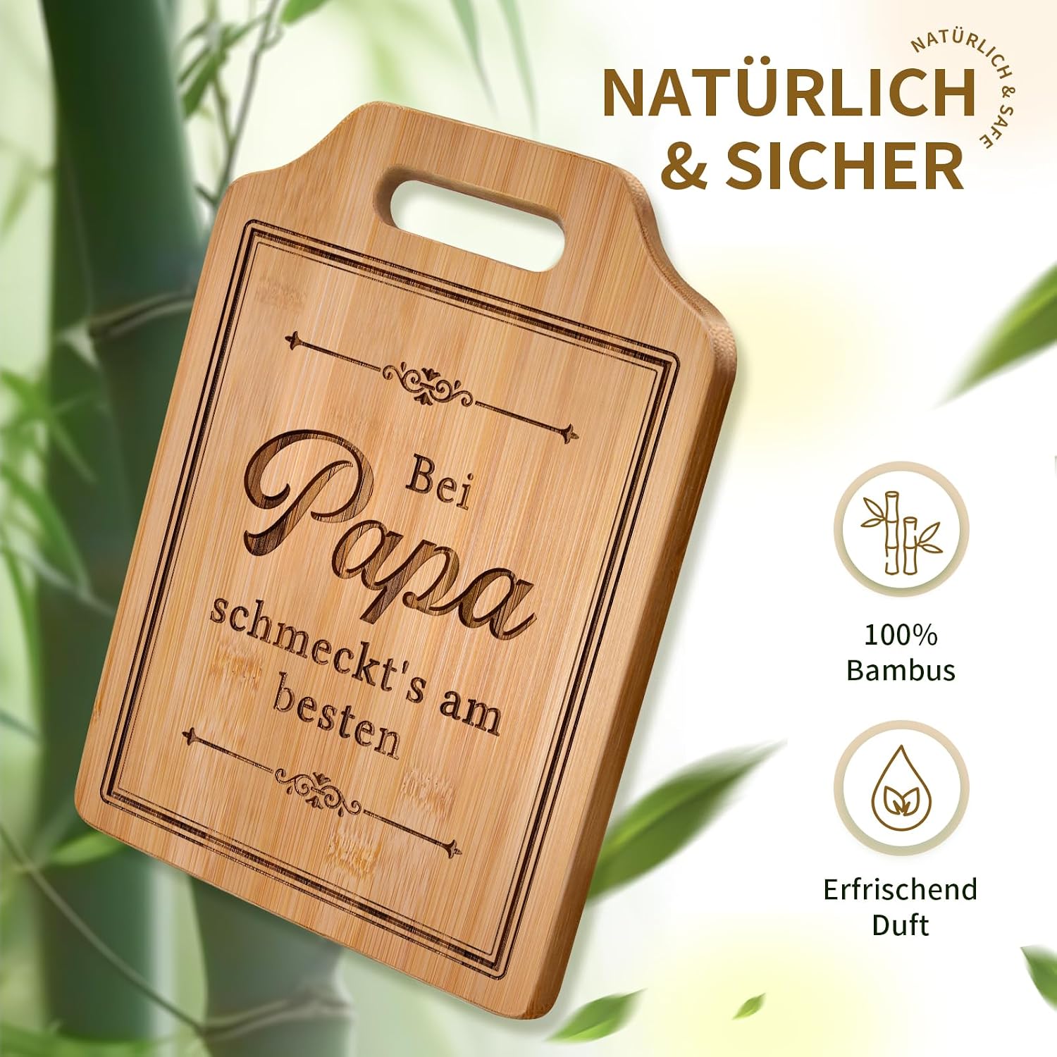 Dad Gift Birthday - Engraved Bamboo Chopping Board, Gifts for Dad, Dad Birthday Gift, Dad Gift Christmas, Christmas Gifts for Dad, Dad – Bild 3