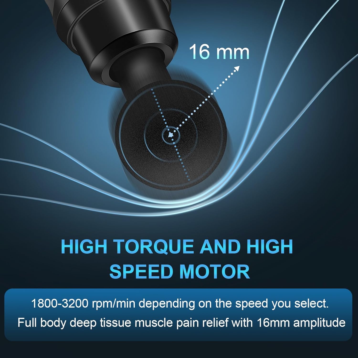 Massage Gun, Muscle Percussion Massager with 30 Speeds, Quiet Hand Massager, with LCD Touchscreen, 10 Heads, for Shoulders, Body, Back, Relaxation – Bild 5