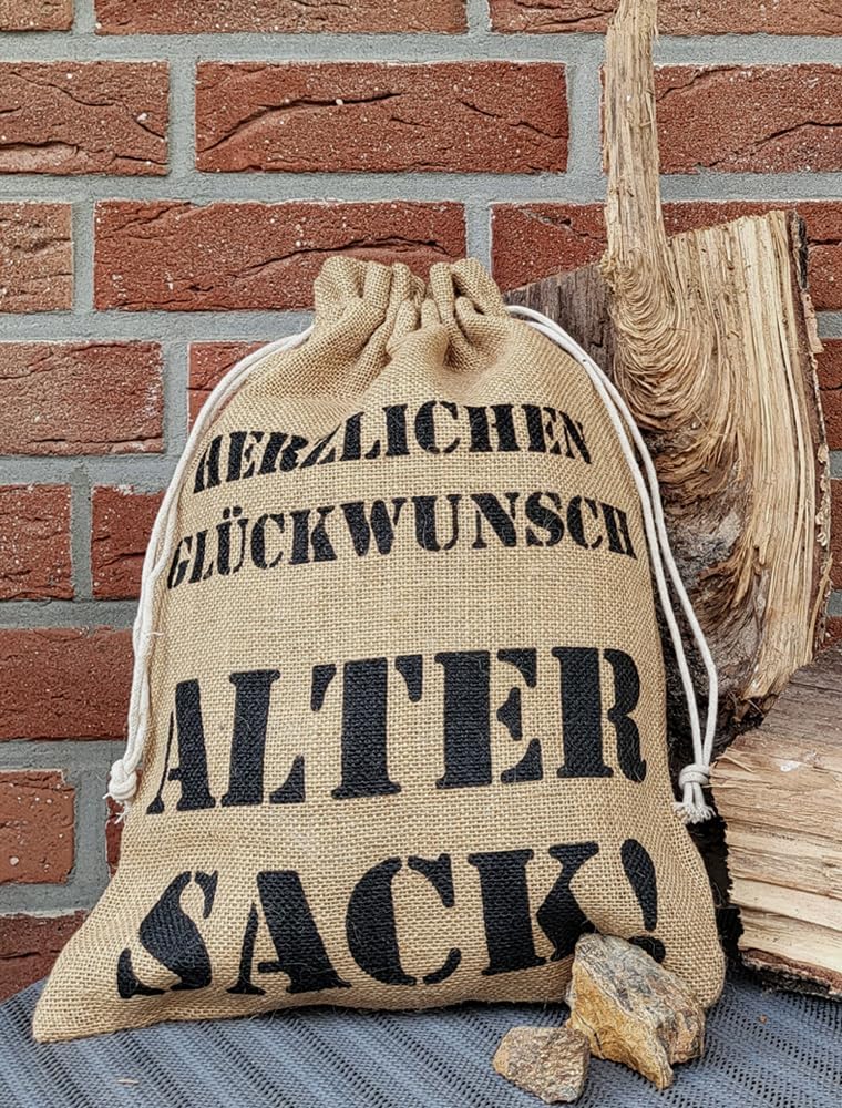 1 Gift Bag Old Sack Congratulations, Birthday, Anniversary (40 x 30 cm) – Bild 4