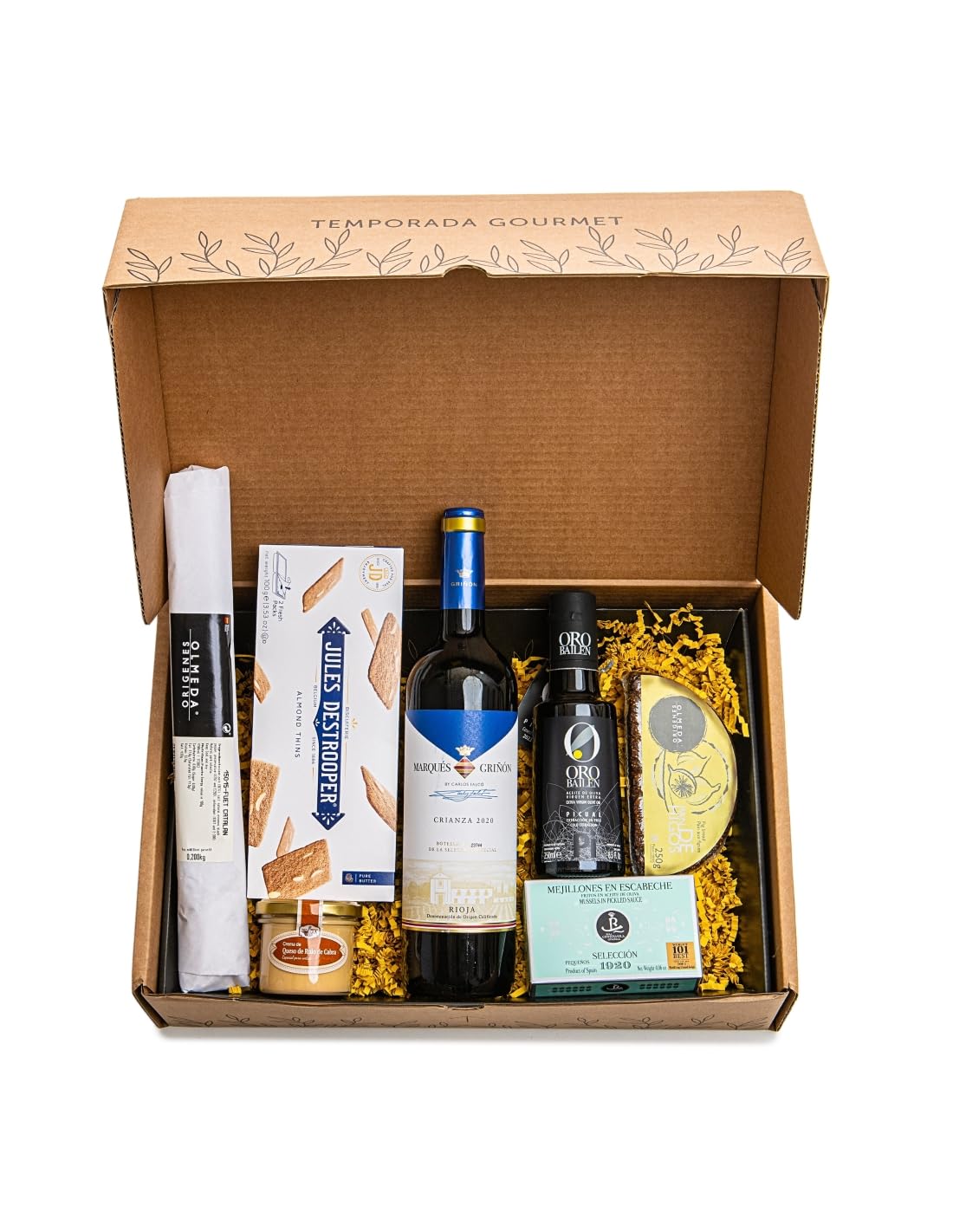OLIVA SUPER Gourmet Gift Basket - Assortment of ORO BAILÉN, CAPIRETE, Red Wine, Smoked Paprika Powder (LA CHINATA), Preserved, Sweets and Snacks (Spanish and International Products) – Bild 2