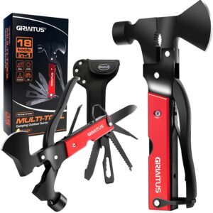 Gifts for Men 18-in-1 Multi Tool Axe with Hammer Camping Accessories
