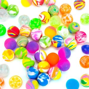 HAKACC Bouncy Balls for Children, Pack of 50, 25 mm Colourful Rubber Balls Set for Carnival Party Bags, Bouncy Ball Filling for Birthday, Easter Party