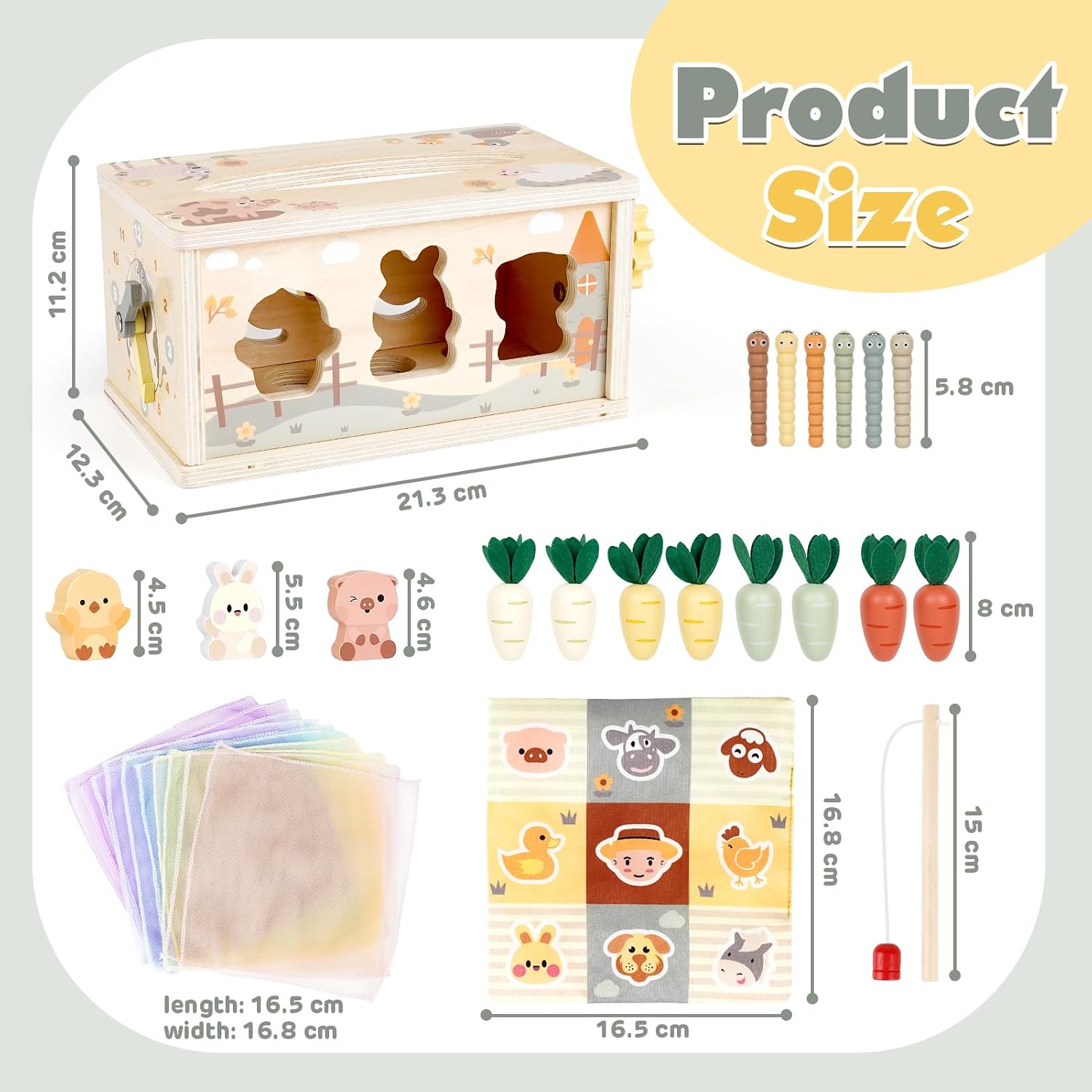 Vanplay Montessori Toy Baby 12 Months, 6-in-1 Tissue Box, Baby Toy from 1 Year, Wooden Toy, Motor Skills Toy from 1 2 3 Years, Girls Boy, Gift Child 1 Year – Bild 6