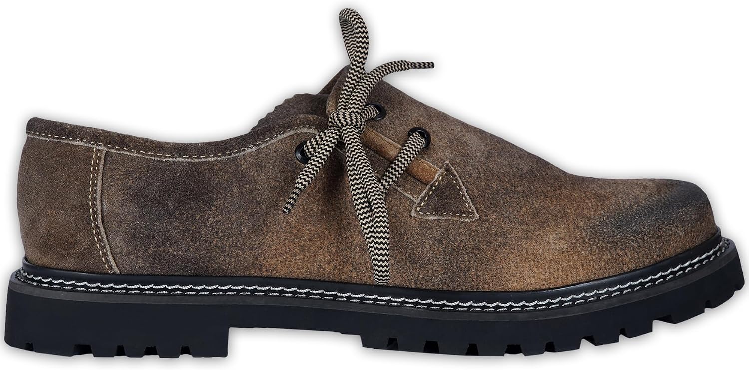 German Wear Haferlschuhe Traditional Shoes, Original, Handmade, Leather Shoes, Made of Suede, Genuine Leather Shoes, with 2 x Laces – Bild 6