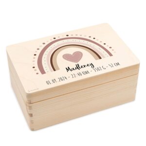 Personalised Baby Girl Keepsake Box / Unique Wooden Box