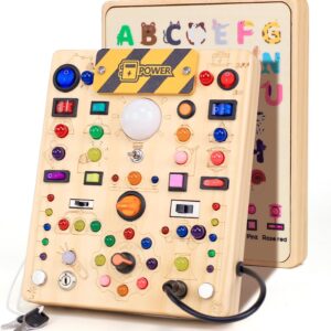 EchoToys Montessori Toy Busy Board from 1 Year Wooden Activity Board