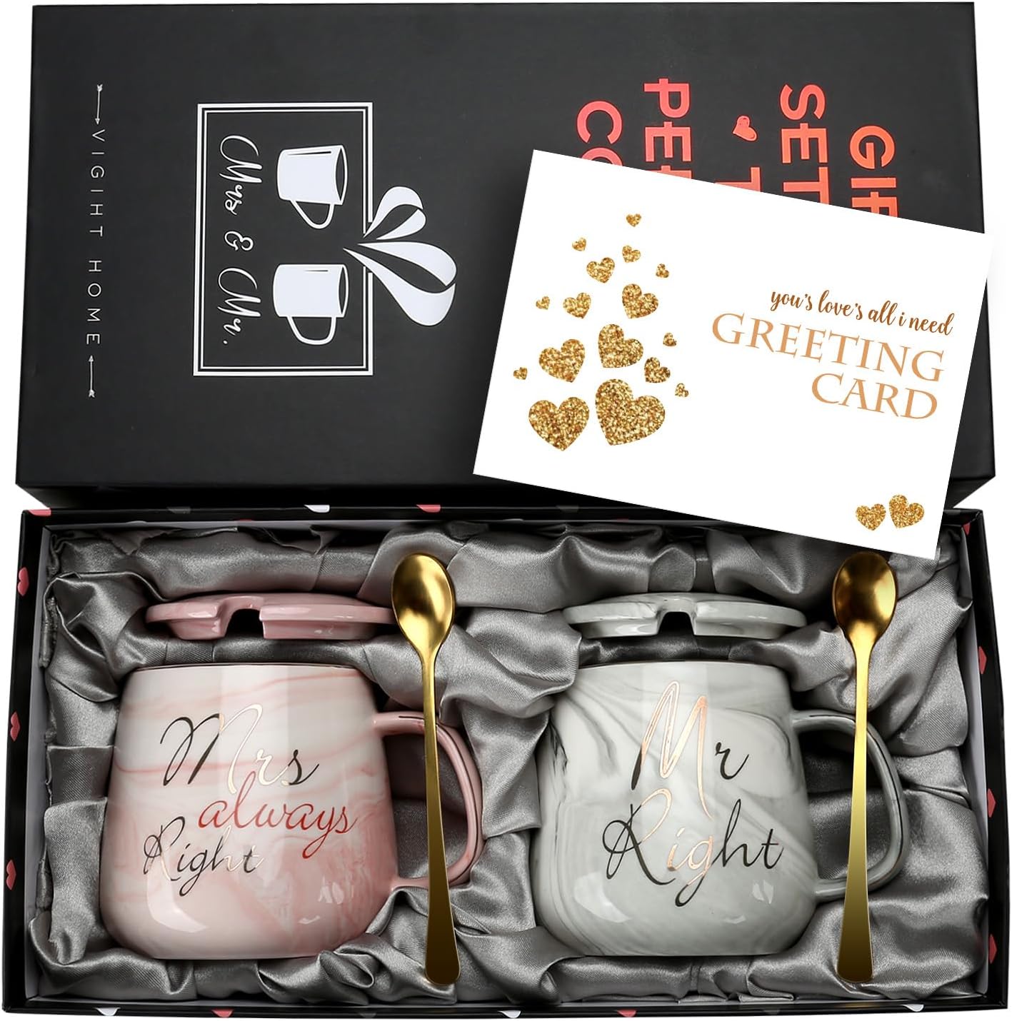 Wedding Gift for Bride and Groom - Mr Right & Mrs Always Right Coffee Mugs