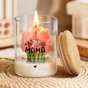 Gifts for Mum, Tulip Shape, Lavender Scented Candles, Mum Gifts, Birthday Gift Idea for Mother’s Day, Birthday, Christmas, Mother’s Day Gift