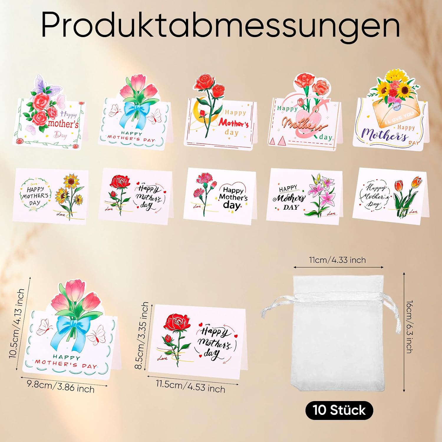 30-Piece Hand Cream Set Mother's Day Gifts for Mum - 10 Fragrances Hand Care with Greeting Cards & Bag - Gifts for Mother's Day & Best Mum Set Women Thank You Package – Bild 3