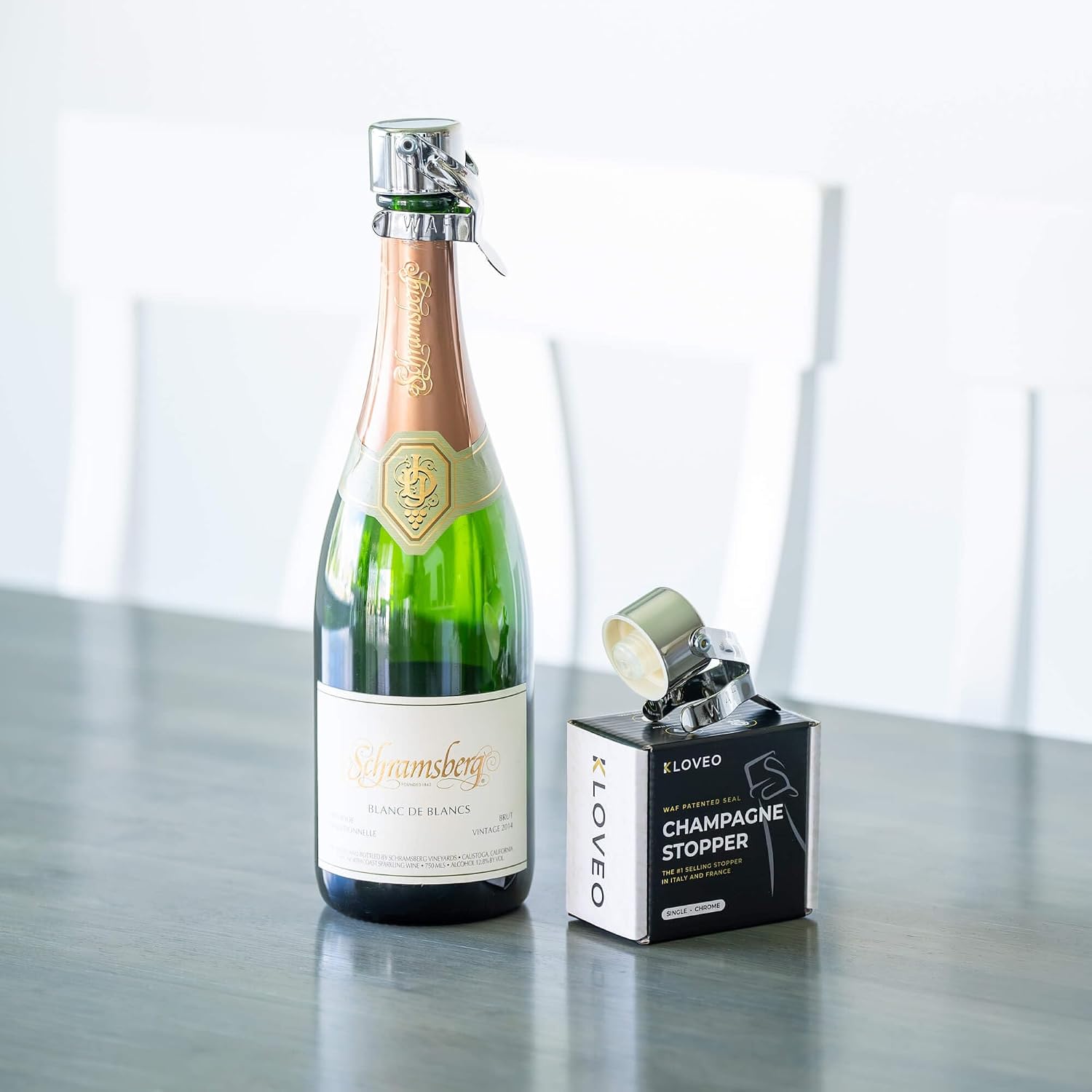 KLOVEO Champagne Bottle Stopper – Made in Italy – Bild 6