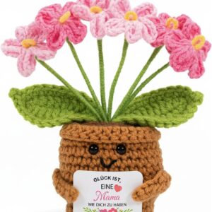 Gifts for Mum, Crochet Flower with Card, Best Mum Gift Idea