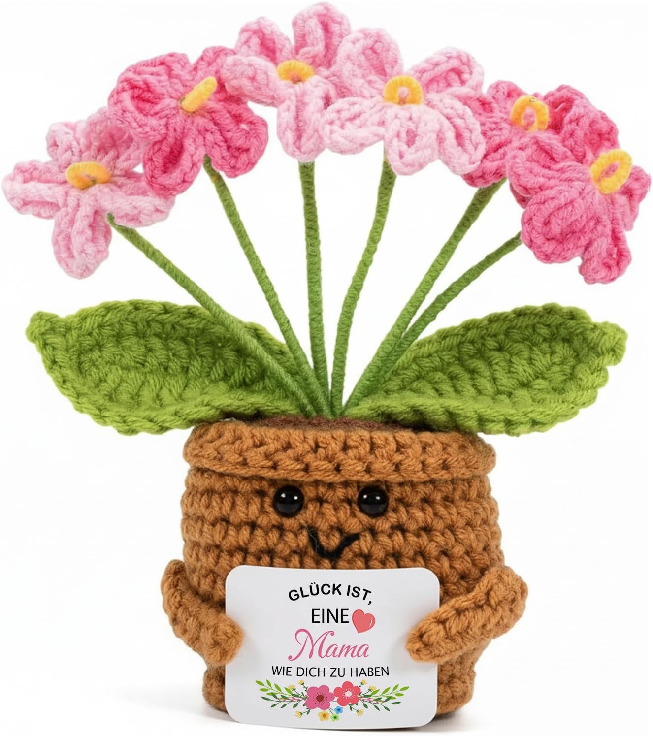 Gifts for Mum, Crochet Flower with Card, Best Mum Gift Idea