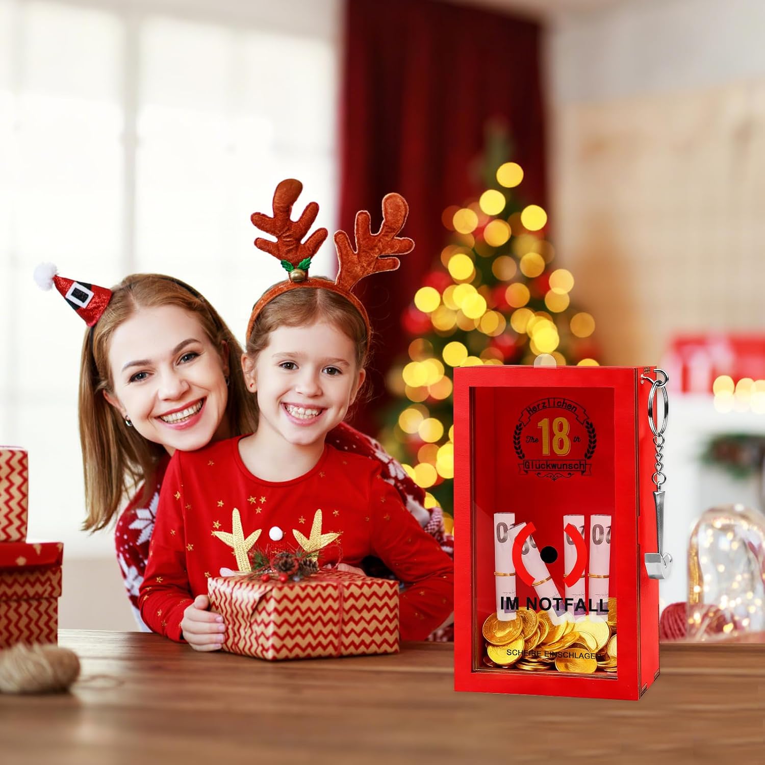 18th Birthday Gift Original 18 Money Gifts Funny Emergency Box with Hammer Personalised Gift Box Creative Decorative Wooden Box DIY Gifts for Money, Sweets, Chocolate (18) – Bild 5