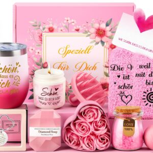 Giftota Gifts for Women, Pink, 11-Piece Spa Selfcare Gift Idea for Women, Wellness Gift Set, Girlfriend, Birthday, Valentine’s Day, Mother’s Day, Christmas Day, Gifts for Mum, Sister, Best Friend