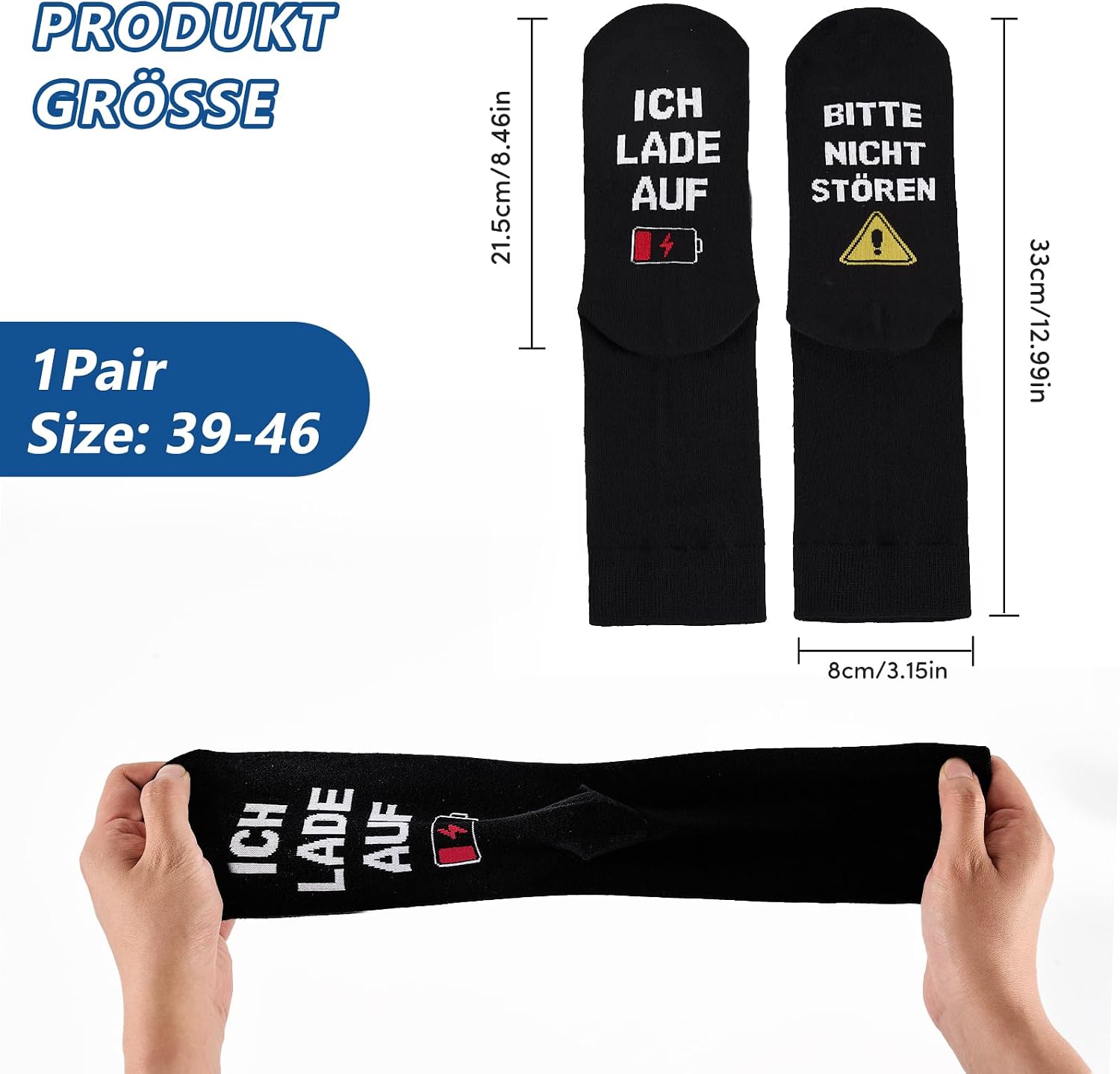 SockWaddles Funny Socks Men with Sayings - Gift Idea for Men, Grandpa, Dad, Gamer, Bike, Camper for Christmas, Birthday, Father's Day, Advent Calendar Filling – Bild 9