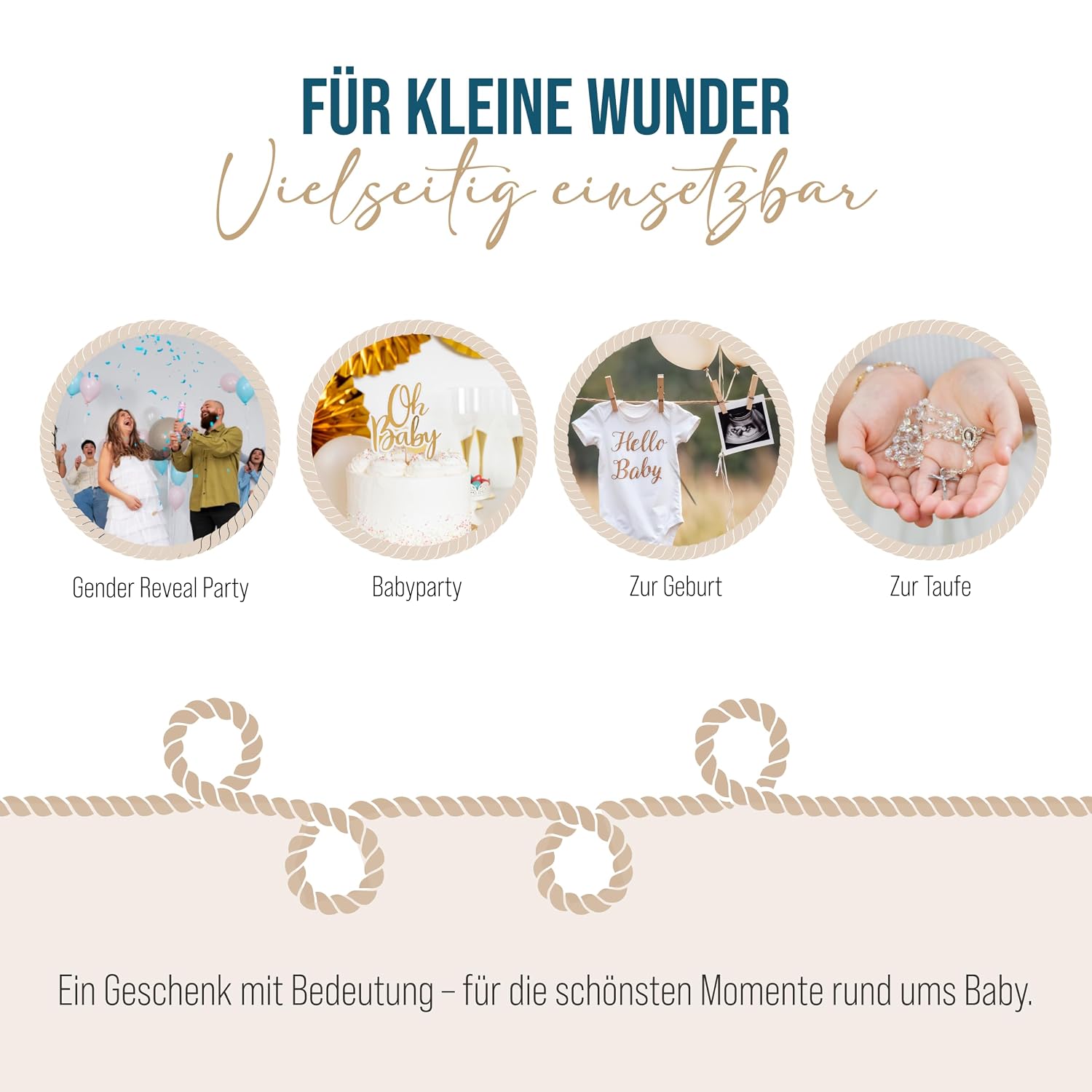 Logbuch-Verlag Baby Shower Lucky Cookies Set of 10 - Individually Wrapped Party Favours for Adults with Sayings for Birth & Christening, Cute Party Bag – Bild 5