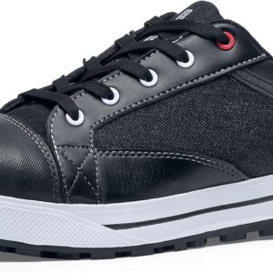 Shoes for Crews Fergus Composite Toe Safety Shoes - Non-Slip Work Shoes with Trip Protection and Shoe Cap, Waterproof Denim, S3L FO SR - for Men and Women