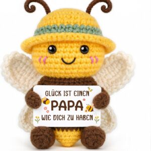 Gifts for Dad, Positive Hand Crocheted Bee Figures
