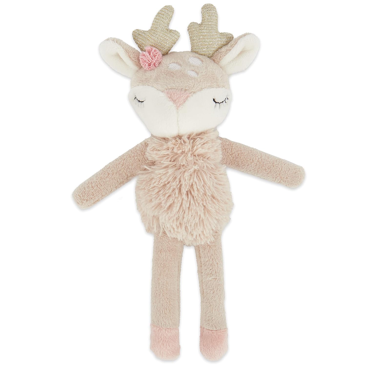 Bieco Cuddly Toy Deer Ella with Rattle | Baby Cuddly Toy from 0 Months Soft Toy Baby Plush Toy Deer Reindeer Cuddly Toy Girls Cuddly Toy Music Box Girls