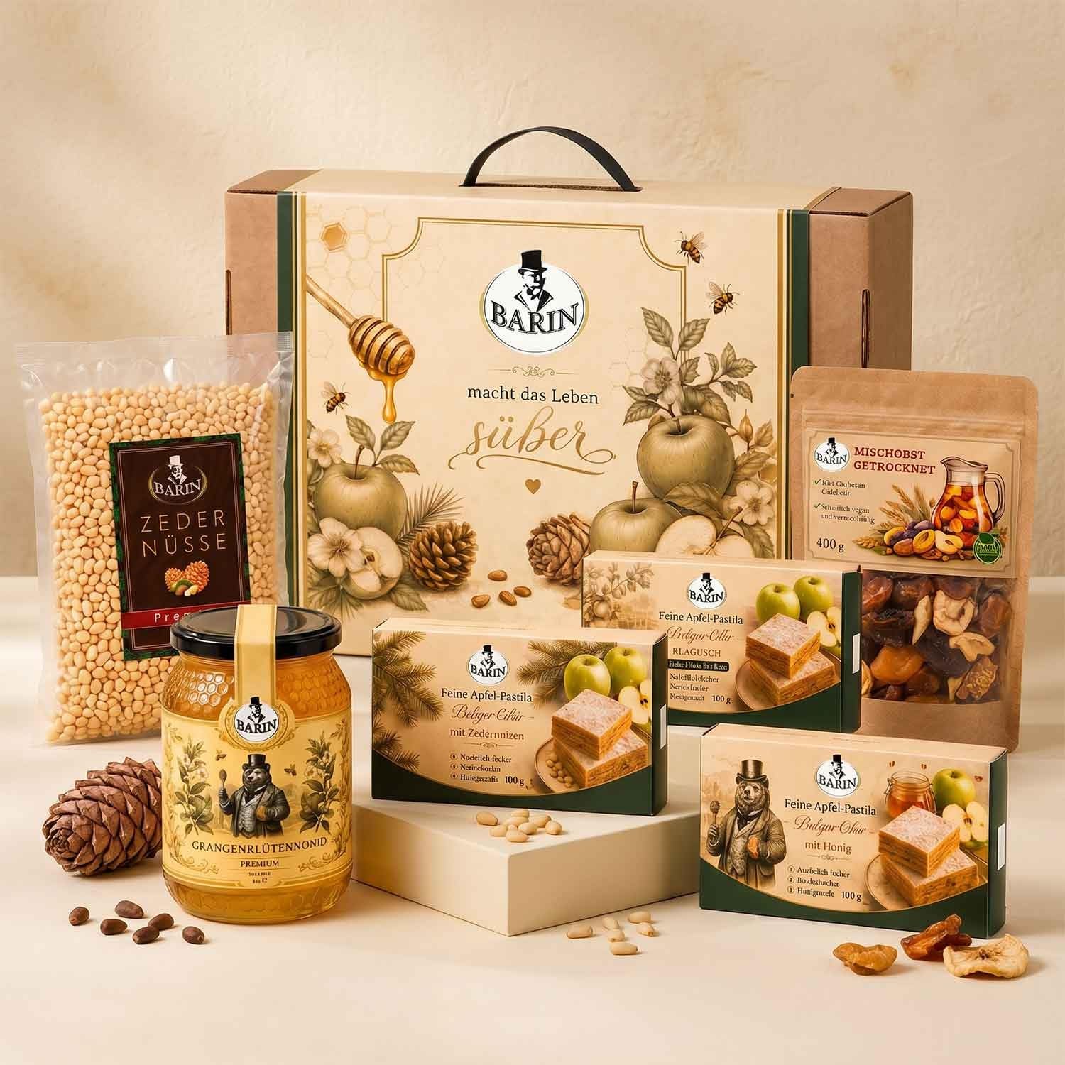 BARIN Treasure Chest Gift Set, 1940 g, 6-Piece Premium Fine Food Box with – Bild 9