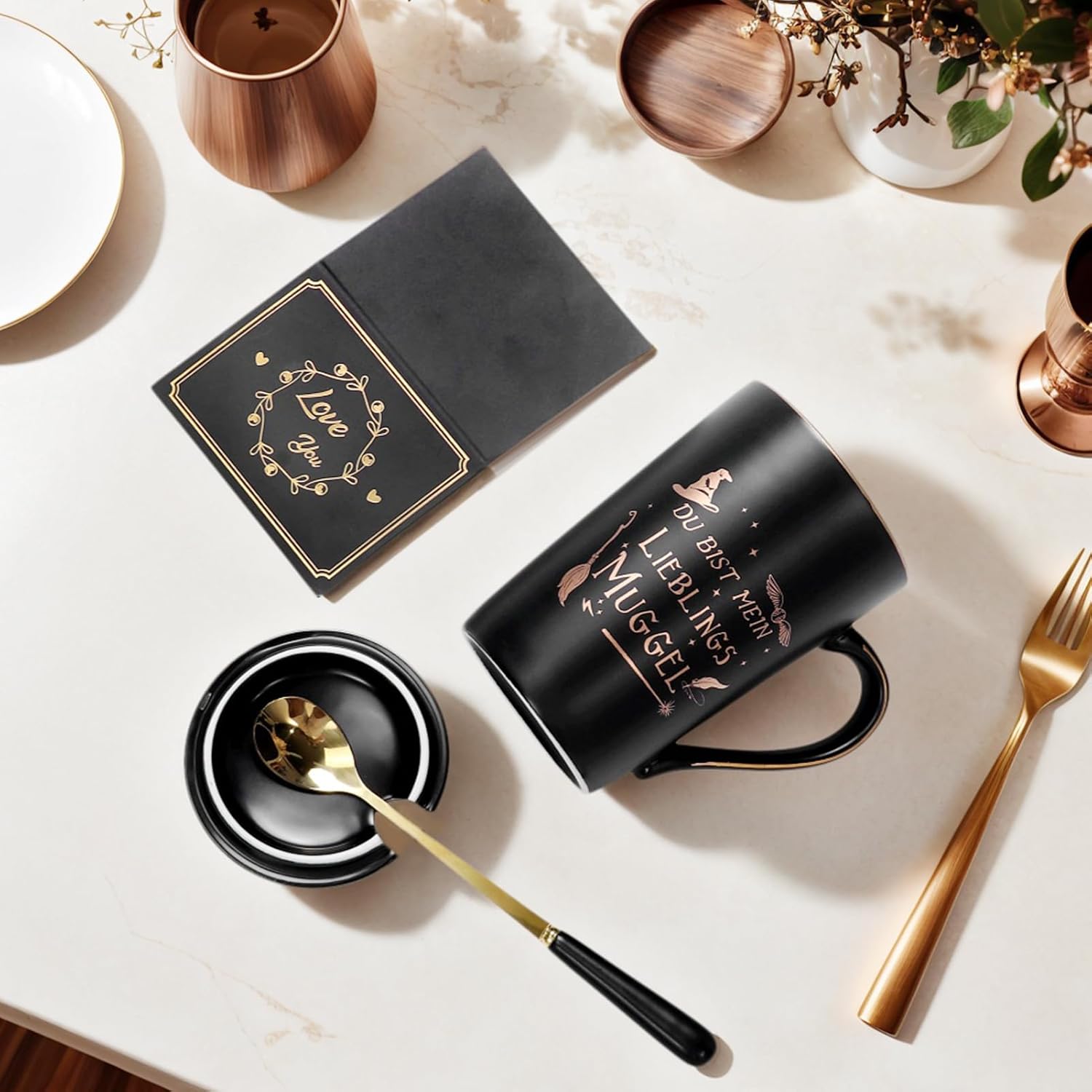 Funny Gift Mug with Saying, Coffee Cup Gift, Christmas Gifts, Ceramic Mug, Soup Spoon with Gift Box – Bild 5