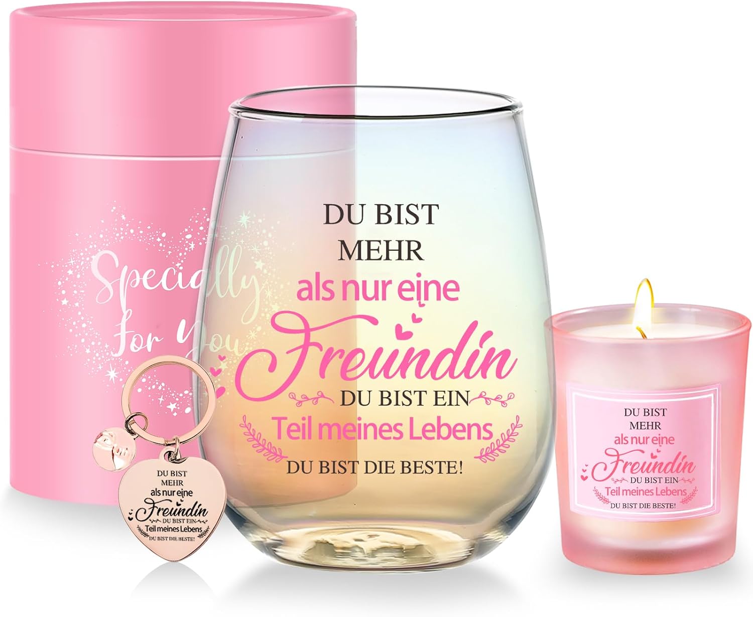 Gifts for Girlfriend/Women, Wine Glass, Birthday Gift for Women, Personalised Gifts for Best Friend, Thank You Gift, Friendship Gifts, Christmas, 480 ml
