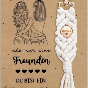 Gift Girlfriend Birthday Keyring with Card Best Friend