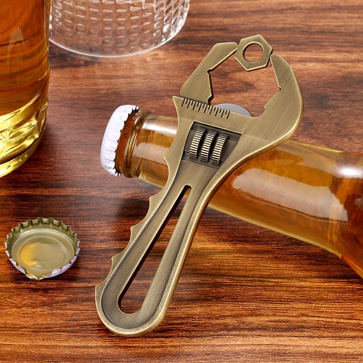 LKKCHER Wrench Beer Bottle Opener, Dad Makes It Heal Wrench for Father Men Birthday Christmas Father's Day Gift, Wrench Gift, Gift for Craftsmen – Bild 7