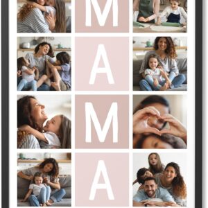 Papierschmiede Photo Gifts | Mum Gifts with Photo | Personalised Gifts for Mother's Day or Birthday | Photo Print Family Gift for Mum | Gift for Birth | Mum 8 Pictures