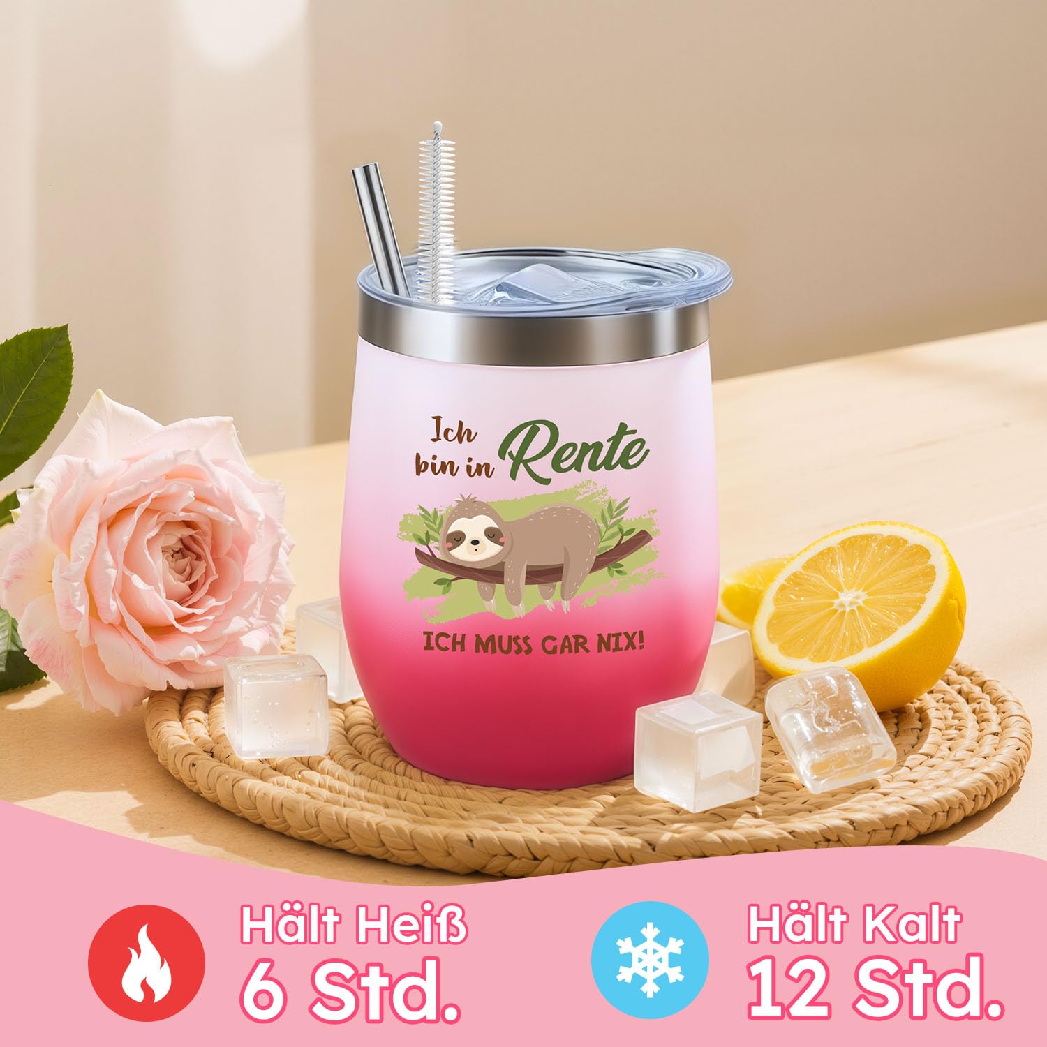 Giftota Retirement Gift Box Women, Retirement Entry Gift Woman Farewell Colleague, Pink Thermal Mug Wellness Gift Box, Funny Socks Retirement Pension, Farewell Gift Colleague – Bild 3