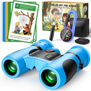 Binoculars for Children 8 x 21 with Magnifying Glass, Compass & Explorer