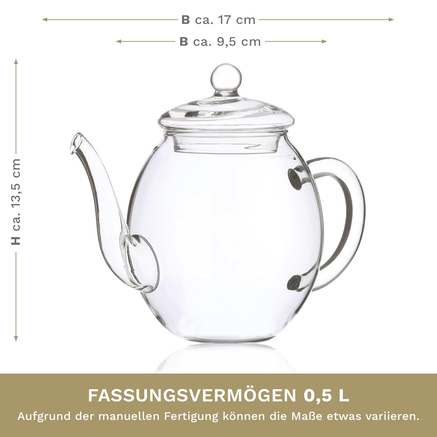 Creano Tea Flowers Gift Set - Blooming Tea with 500 ml Glass Jug & 6 x White Tea + Teelini Green Tea Bonus Ball - 8 Pieces – Bild 7